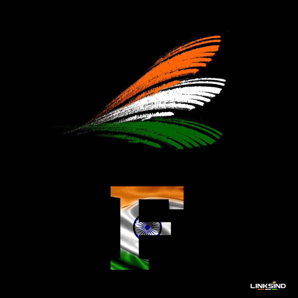 A to Z Letters Indian Thiranga Flag Whatsapp DP - LinksInd