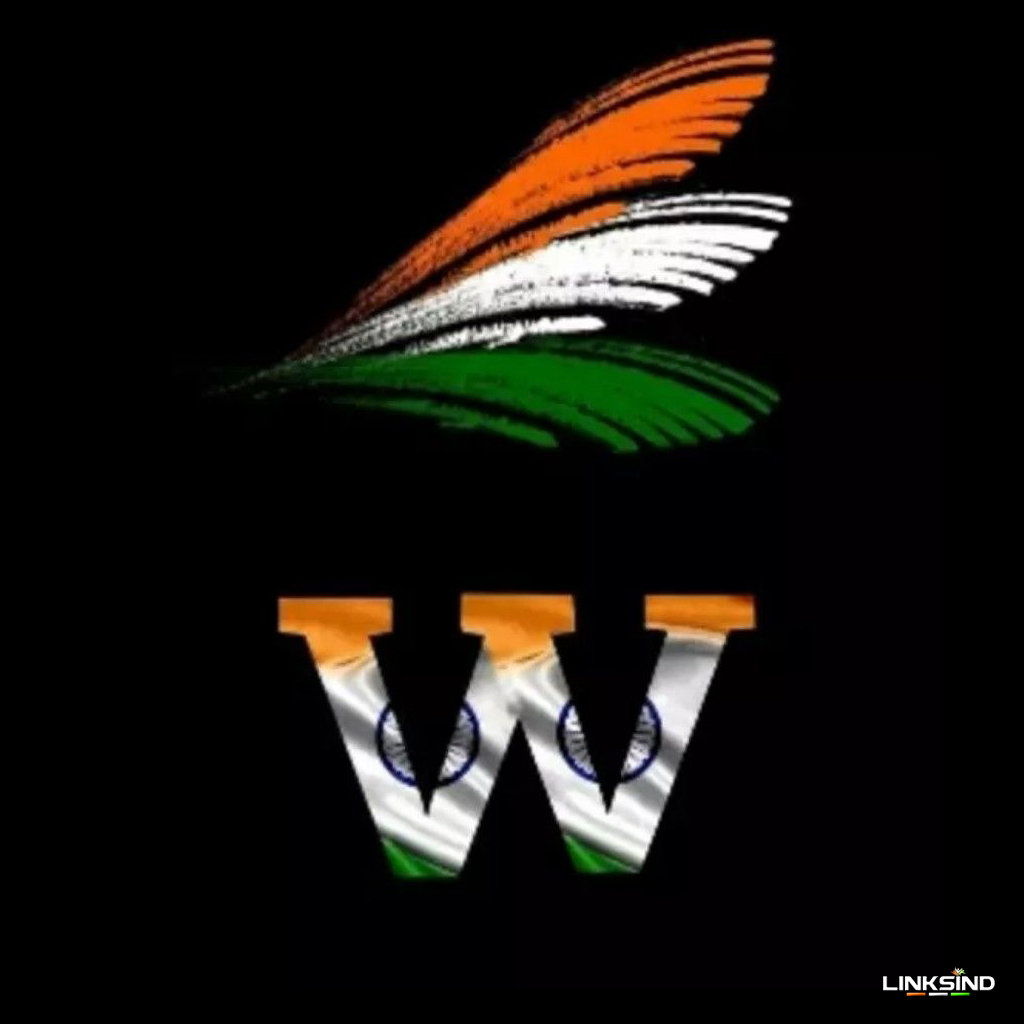A to Z Letters Indian Thiranga Flag Whatsapp DP - LinksInd